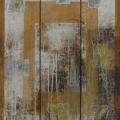 Descente de lit - Huile sur bois et collages - triptyque- 60x90 cm - 2009