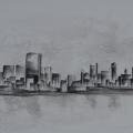 San Francisco 2 - Encre sur papier aquarelle - 49 x 18 cm - 2013