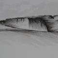 Vallée de la Mort 2 - Encre sur papier aquarelle - 49 x 18 cm - 2013