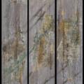 Zig - Huile sur bois et collages - triptyque- 60x90 cm - 2011