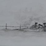 Golden Gate 4 - Encre sur papier aquarelle - 49 x 18 cm - 2013